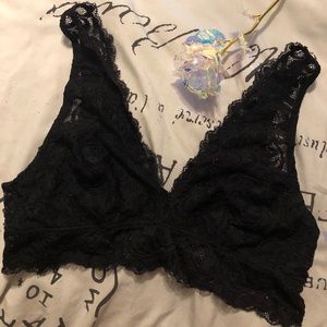 Black lace bralette